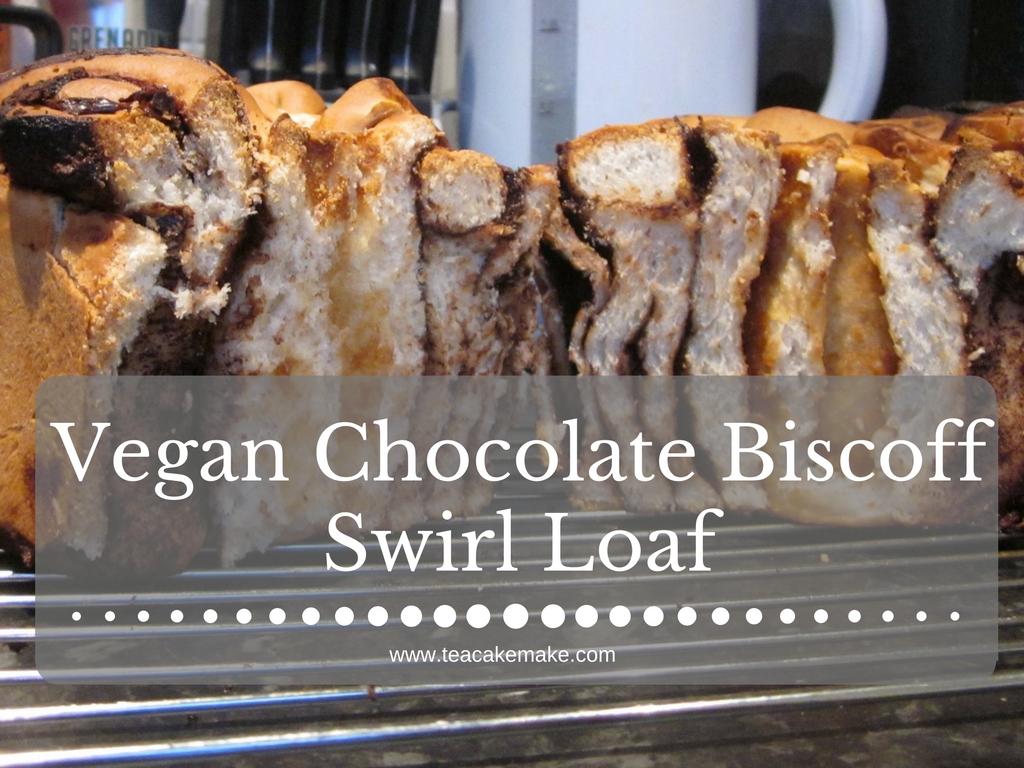 vegan chocolate biscoff swirl loaf