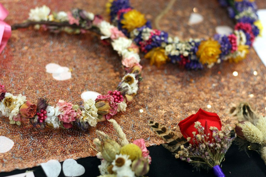 dried floral bridal tiaras
