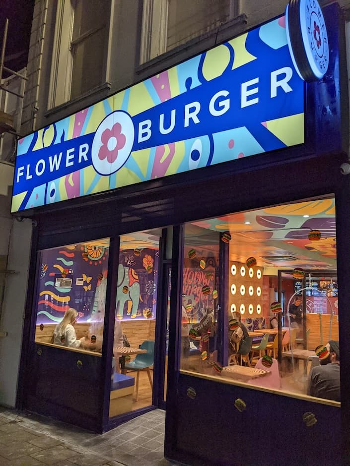 flower burger brighton exterior